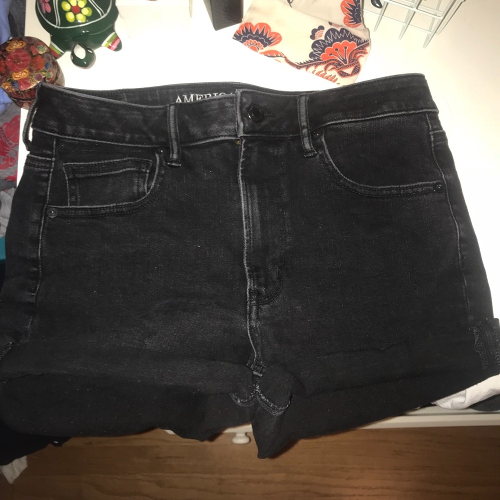 Black high waisted shorts